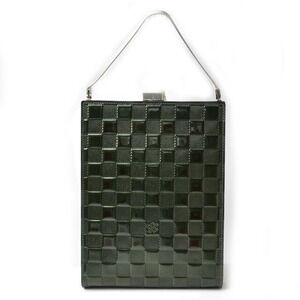 Louis Vuitton Ange Evening Bag Damier Vernis Patent Green